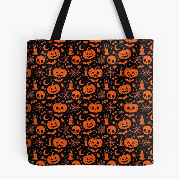 Item preview, Spooky Halloween Pumpkins and Skulls Pattern designed and sold by Skulls & Calaveras.