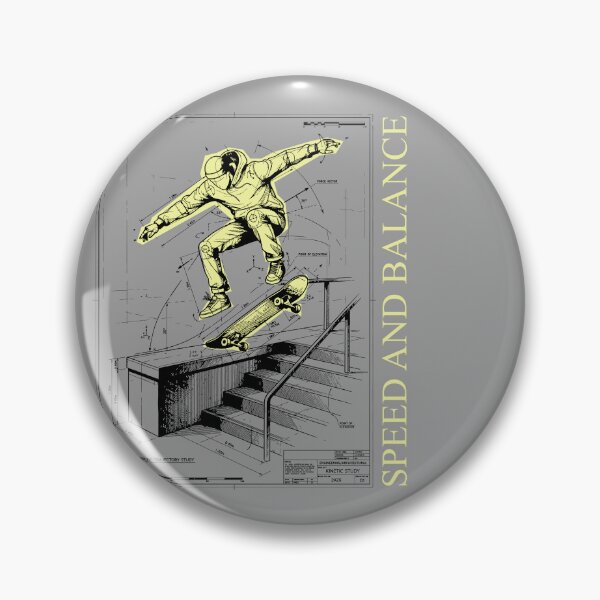 Item preview, Skateboarding Speed And Balance Blueprint Kinetic Study Graphic designed and sold by KiwiRider.