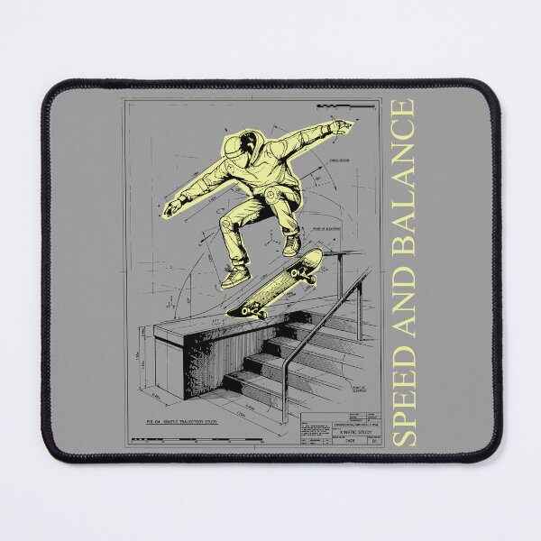 Item preview, Skateboarding Speed And Balance Blueprint Kinetic Study Graphic designed and sold by KiwiRider.
