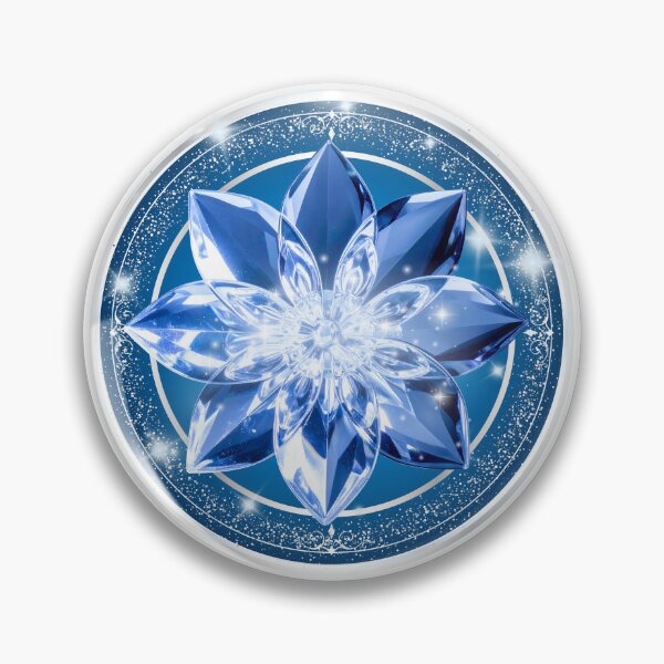 Item preview, 3D Royal Blue Crystal Lotus & Platinum Frame designed and sold by MinimalAurashop.