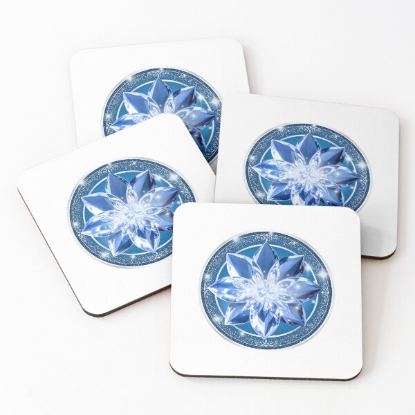 Item preview, 3D Royal Blue Crystal Lotus & Platinum Frame designed and sold by MinimalAurashop.