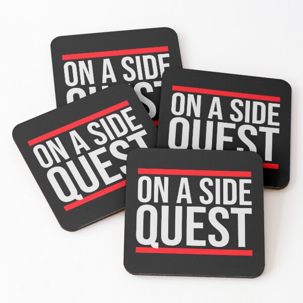 Item preview, On A Side Quest Funny Gaming Adventure Quote Logo Text designed and sold by shirt-o-mat.