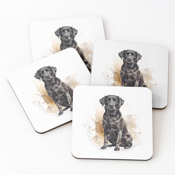Item preview, Regal Black Labrador Watercolor Art – Cute Dog Sticker and Print designed and sold by TeeBeeDesigns.