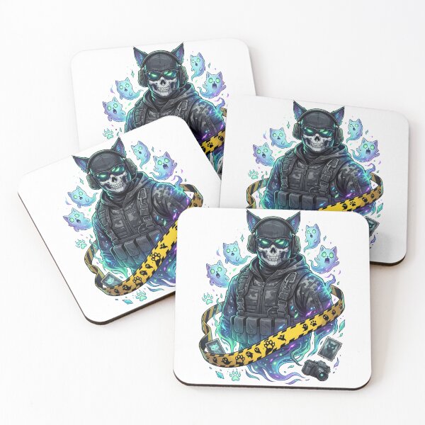 Item preview, Neon Tactical Cat Ghost Squad Purple Aesthetic designed and sold by Retro Whiskers.