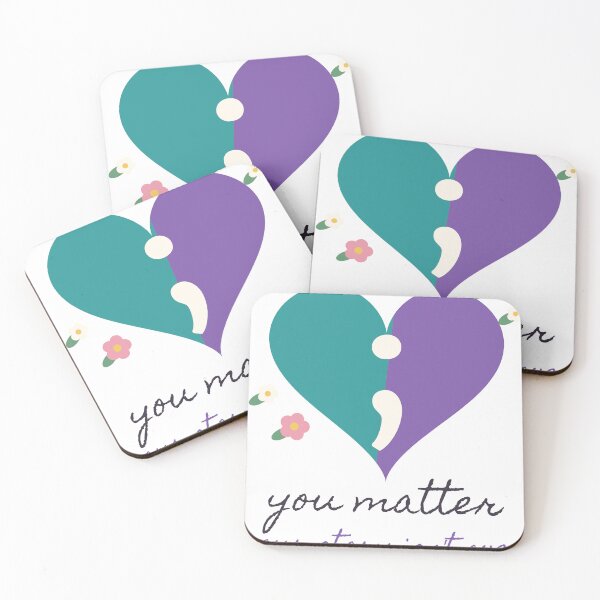 Item preview, Semicolon Heart: You Matter, Your Story Isn't Over designed and sold by Phaedra Jones.