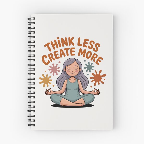 Item preview, Think Less, Create More – Inspirational Artist and Creativity Quote Design designed and sold by Jollys-ArtShop.