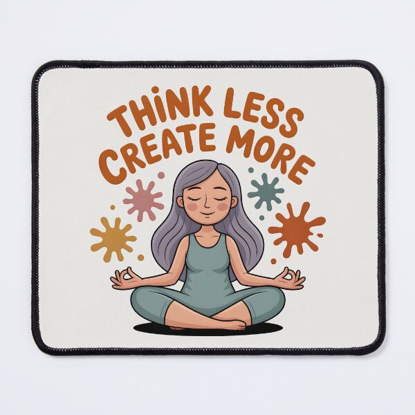 Item preview, Think Less, Create More – Inspirational Artist and Creativity Quote Design designed and sold by Jollys-ArtShop.