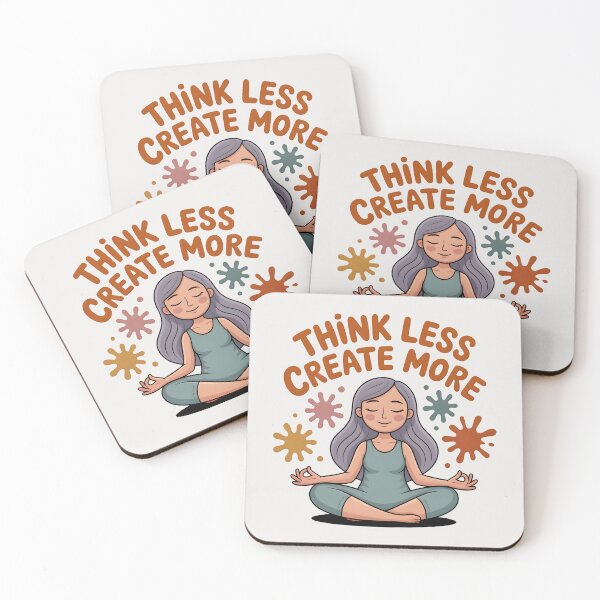Item preview, Think Less, Create More – Inspirational Artist and Creativity Quote Design designed and sold by Jollys-ArtShop.