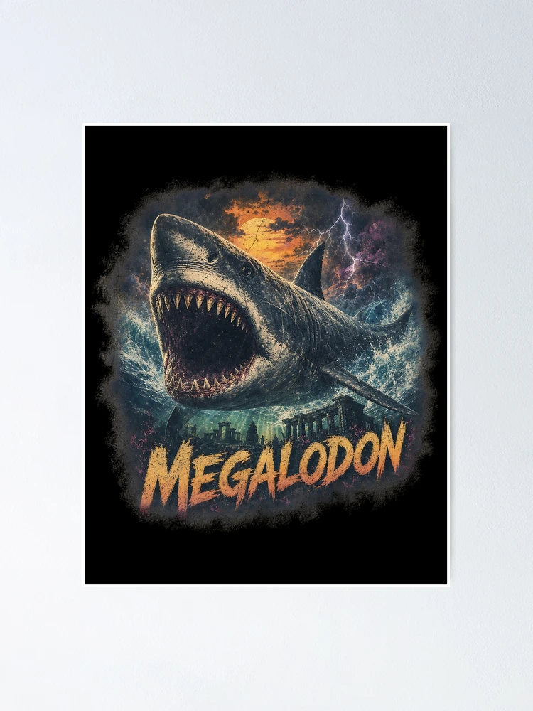 Thumbnail 1 of 3, Poster, Megalodon designed and sold by ReneMM.