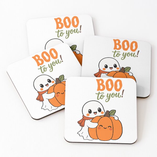 Item preview, Boo To You Cute Ghost Hugging Pumpkin Sticker designed and sold by YasminTaha.