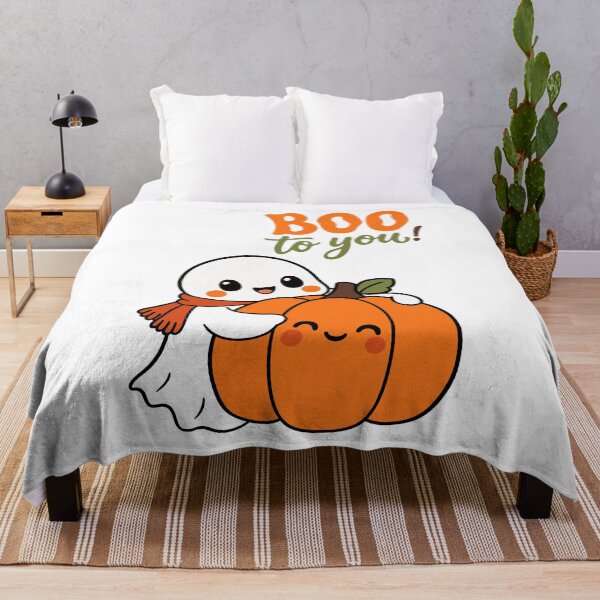Item preview, Boo To You Cute Ghost Hugging Pumpkin Sticker designed and sold by YasminTaha.