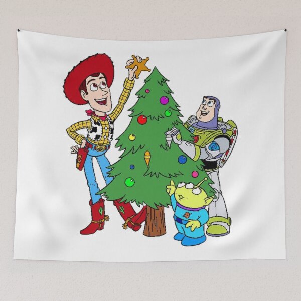 Item preview, Woody and Buzz Decorating Christmas Tree Holiday Toy Story Art designed and sold by Simply kings.