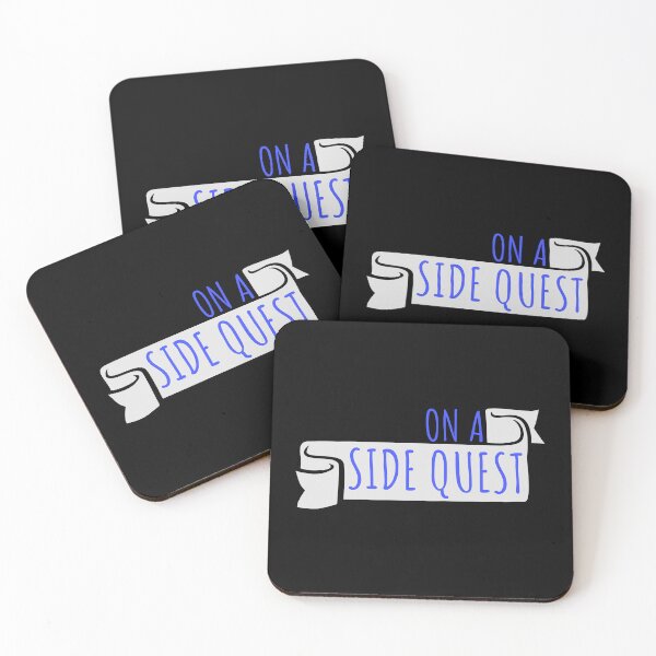 Item preview, On A Side Quest Funny Gaming Adventure Quote Logo Text designed and sold by shirt-o-mat.