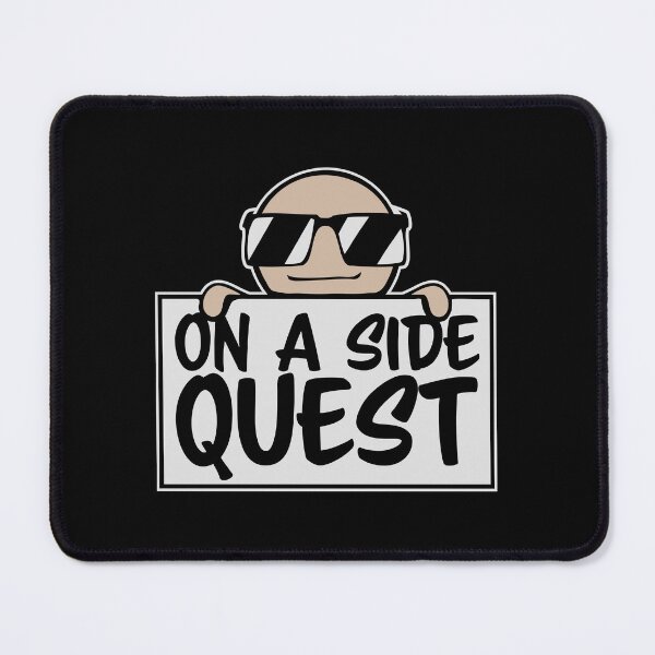 Item preview, On A Side Quest Funny Gaming Adventure Quote Logo Text designed and sold by shirt-o-mat.
