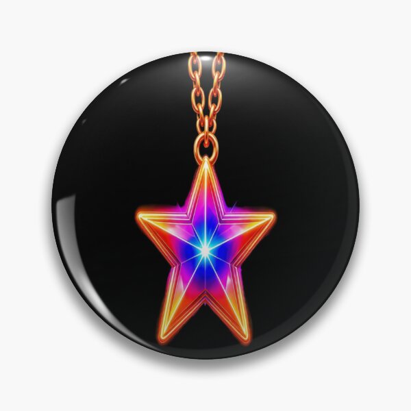 Item preview, Neon Cyber Cosmic Star - Psychedelic Prismatic Astral Amulet designed and sold by Breezes-of-Ida.