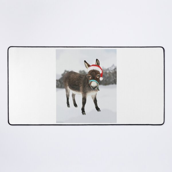 Item preview, Christmas Donkey snow scene illustration Proceeds go to animal charities and rescues designed and sold by AnimalFriends1.