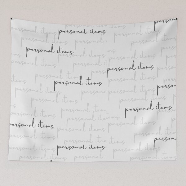 Item preview, Personal items word design in white designed and sold by BiteMyLine.