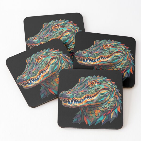 Item preview, American Alligator Geometric Portrait Wildlife Art designed and sold by redsharkuk.