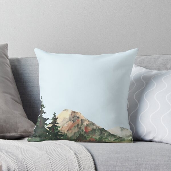 Item preview, Mountain landscape with evergreen trees and autumn forest. watercolor  designed and sold by BartolArt.