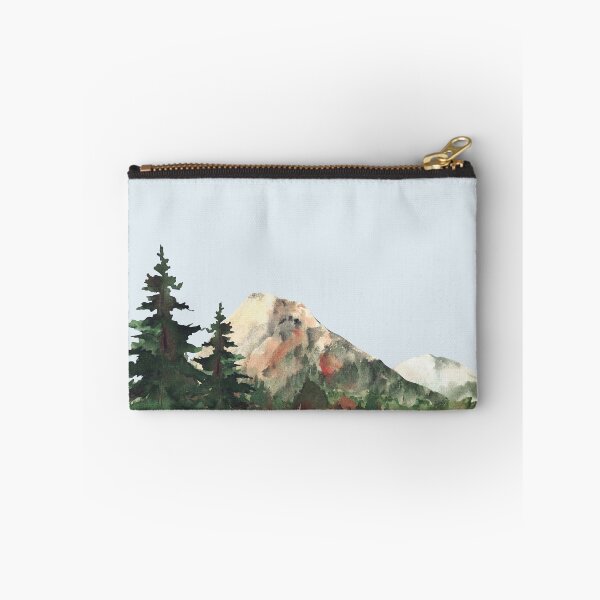 Item preview, Mountain landscape with evergreen trees and autumn forest. watercolor  designed and sold by BartolArt.