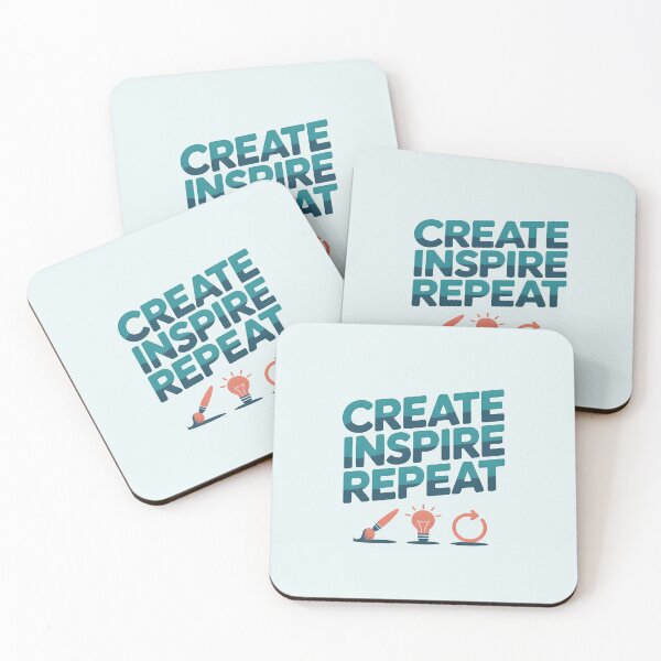 Item preview, Create, Inspire, Repeat – Inspirational Artist and Creativity Design designed and sold by Jollys-ArtShop.