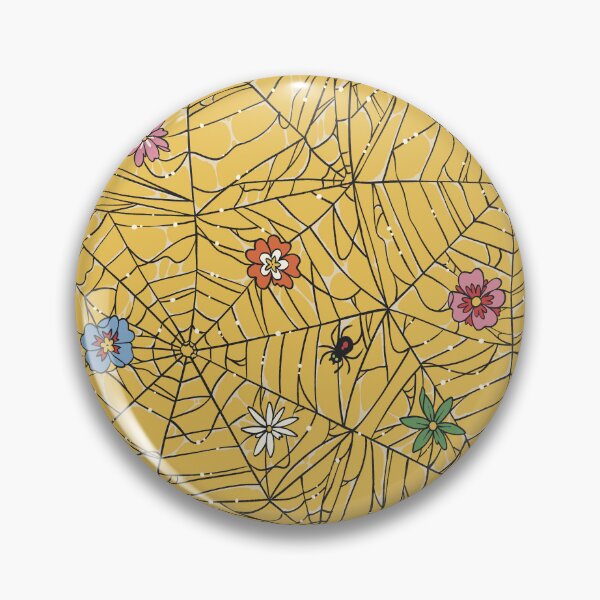 Item preview, Yellow Spiderwebs & Spooky Flowers designed and sold by vaner-vaner.