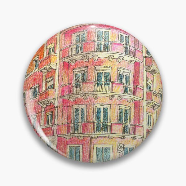 Item preview, edifício na rua joao chagas e rua da piedade. algés designed and sold by Tereza Pilar Art.