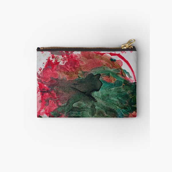 Item preview, Crimson & Evergreen Abstract Painting – The Young Artist Collection designed and sold by UrsaOasis.
