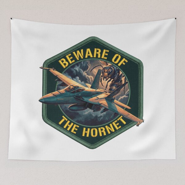 Item preview, Beware Of The Hornet F-18 Naval Strike Fighter Design designed and sold by ArtDreams92.
