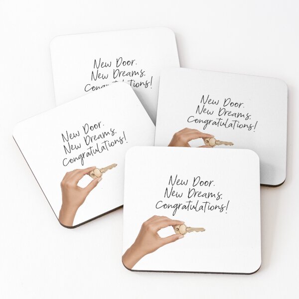 Item preview, New Door New Dreams Congratulations – New Home Gift, New Beginnings, Golden Key Design designed and sold by casualnature.