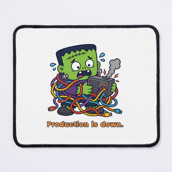 Item preview, Production Is Down Frankenstein DevOps Humor designed and sold by serjcypher.