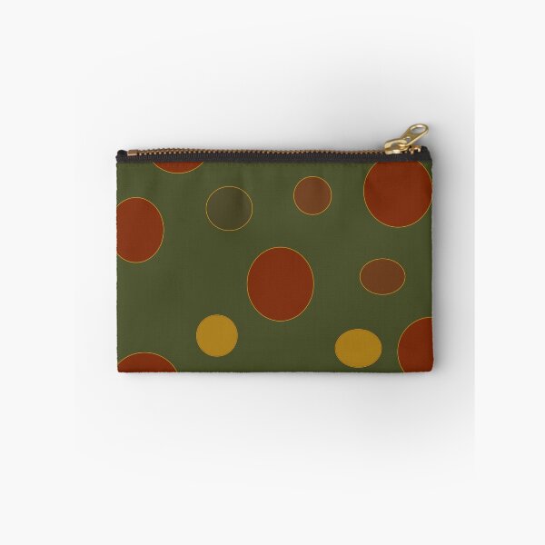 Item preview, Retro Olive Green Red Polka Dot Geometric Seamless Pattern designed and sold by OurBrightlife.