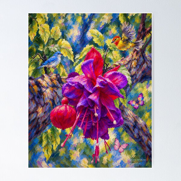 Item preview, Fuschia in a Tree designed and sold by RiverDeeDesigns.