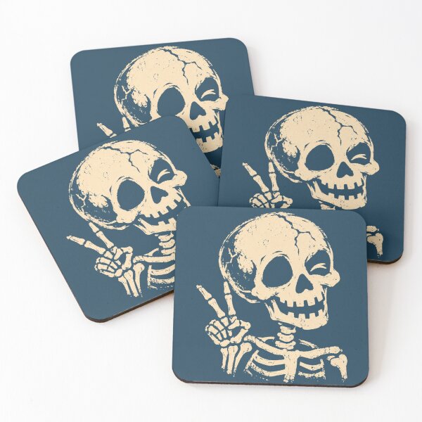 Item preview, Rock On Skeleton – Vintage Halloween Skull designed and sold by Blink Art Studio.