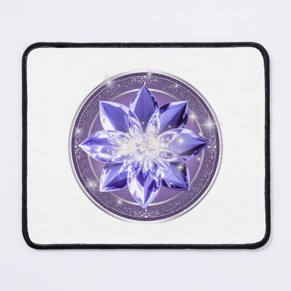 Item preview, 3D Lavender Amethyst Crystal Lotus & Platinum Frame designed and sold by MinimalAurashop.
