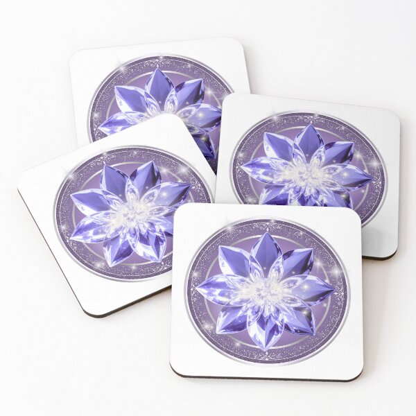 Item preview, 3D Lavender Amethyst Crystal Lotus & Platinum Frame designed and sold by MinimalAurashop.
