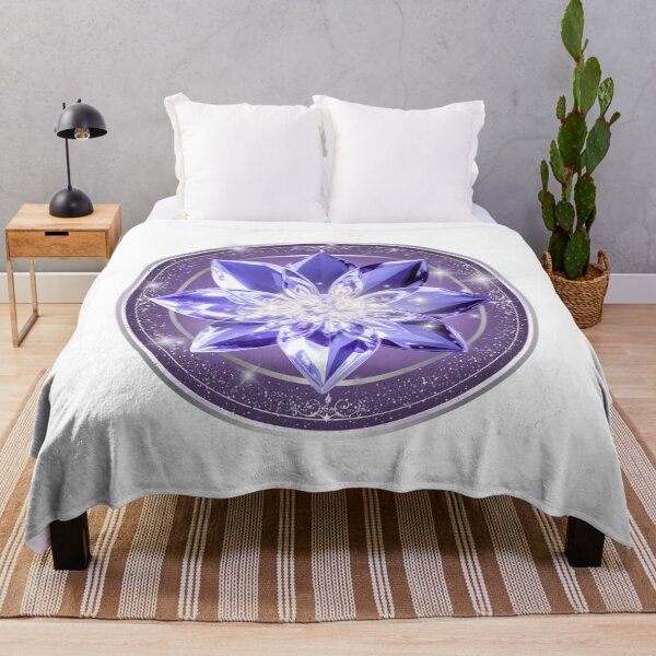 Item preview, 3D Lavender Amethyst Crystal Lotus & Platinum Frame designed and sold by MinimalAurashop.