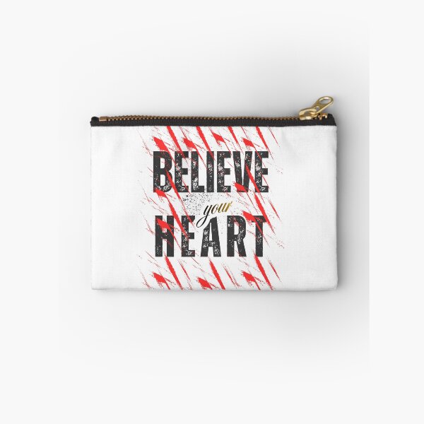 Item preview, Motivational Quote Graphic with Red Scratch Effect - Believe in Your Heart designed and sold by PositiveEcho.
