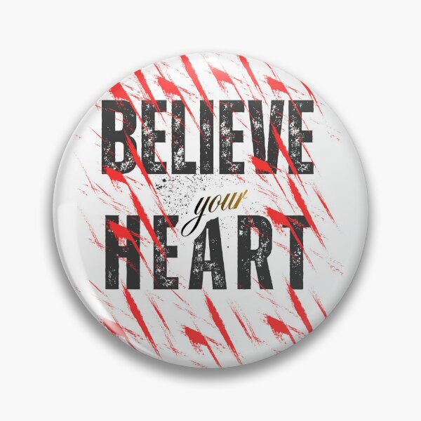 Item preview, Motivational Quote Graphic with Red Scratch Effect - Believe in Your Heart designed and sold by PositiveEcho.
