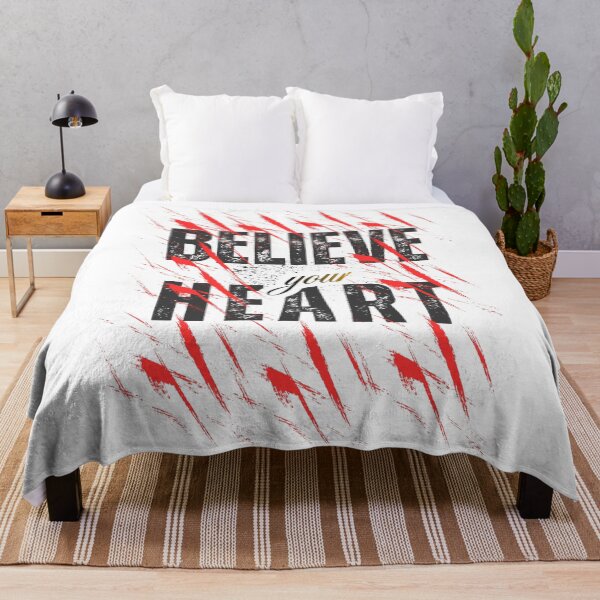 Item preview, Motivational Quote Graphic with Red Scratch Effect - Believe in Your Heart designed and sold by PositiveEcho.