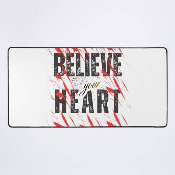 Item preview, Motivational Quote Graphic with Red Scratch Effect - Believe in Your Heart designed and sold by PositiveEcho.