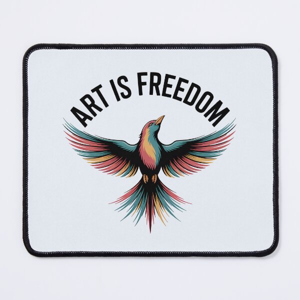 Item preview, Art Is Freedom – Colorful Bird and Inspirational Artist Design designed and sold by Jollys-ArtShop.
