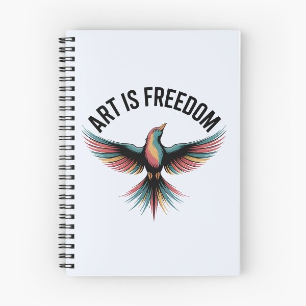 Item preview, Art Is Freedom – Colorful Bird and Inspirational Artist Design designed and sold by Jollys-ArtShop.