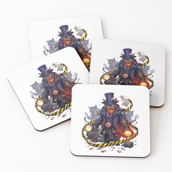 Item preview, Steampunk Detective Cat True Crime Mystery Scene designed and sold by Retro Whiskers.