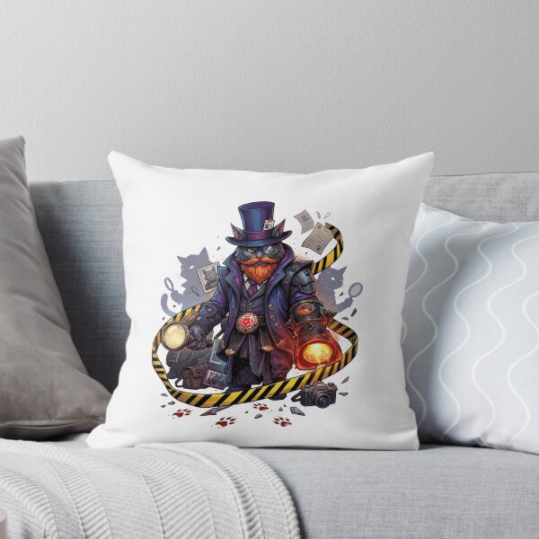 Item preview, Steampunk Detective Cat True Crime Mystery Scene designed and sold by Retro Whiskers.