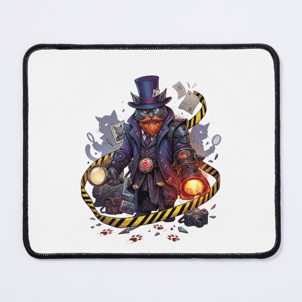 Item preview, Steampunk Detective Cat True Crime Mystery Scene designed and sold by Retro Whiskers.
