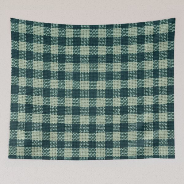 Item preview, Forest and Sage Green Woven Gingham Pattern designed and sold by GangisHouse.