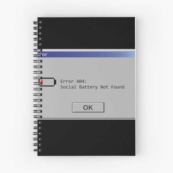 Item preview, Error 404: Social Battery Not Found Light designed and sold by ShopCNTS.