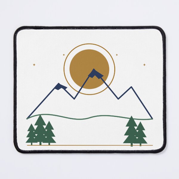 Item preview, Mountain Sun Pine Trees Minimalist Art designed and sold by Decorta.