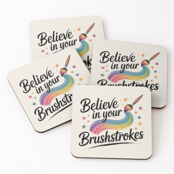 Item preview, Believe in Your Brushstrokes – Inspirational Artist and Painting Quote Design designed and sold by Jollys-ArtShop.